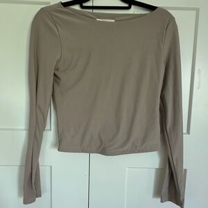 Pink Rose Brown Fitted Blouse